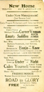 April, 1936; Banjo on My Knee with Joel McCrea and Walter Brennan