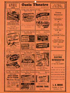 April, 1944 Oasis Theatre, Son of Dracula; history of horror