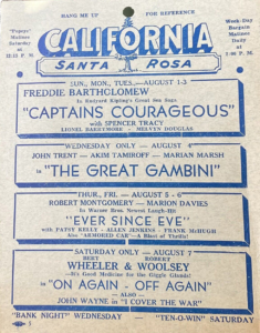 August, 1937; Captain's Courageous with Spencer Tracy