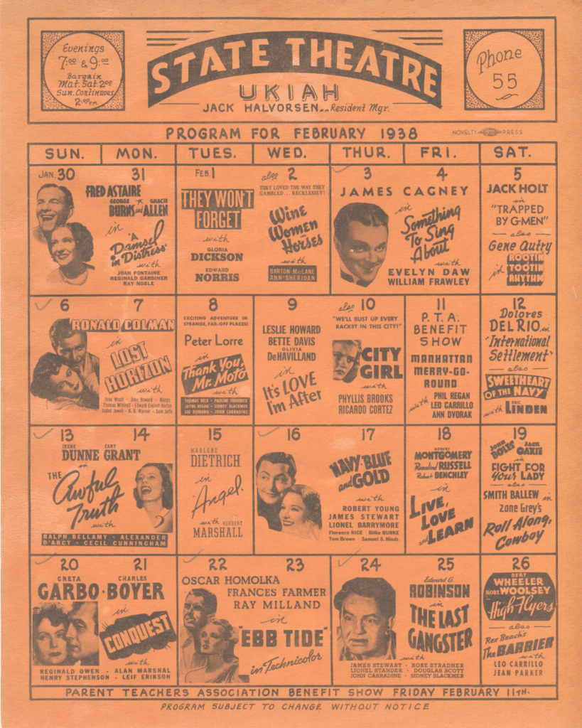 The State Theatre in Ukiah